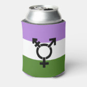 Genderqueer Pride Vlag Blikjeskoeler (Blikje Achterkant)