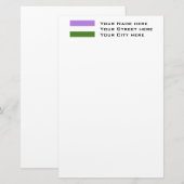 Genderqueer Pride Vlag Briefpapier (Voorkant / Achterkant)