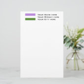 Genderqueer Pride Vlag Briefpapier (Staand voorkant)