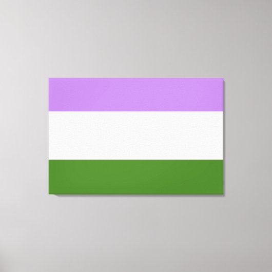 Genderqueer Pride-vlag Canvas Afdruk (Voorkant)