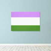 Genderqueer Pride-vlag Canvas Afdruk (Insitu (Houten vloer))
