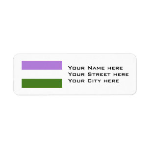 Genderqueer Pride-vlag Etiket