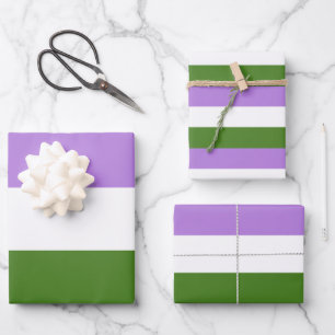 Genderqueer Pride Vlag Inpakpapier Vel