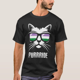 Genderqueer Pride Vlag Kat Purrride Genderqueer T-shirt