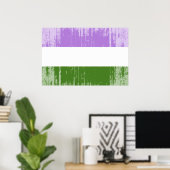 Genderqueer Pride-vlag Poster (Thuiskantoor)