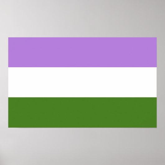 Genderqueer Pride-vlag Poster (Voorkant)