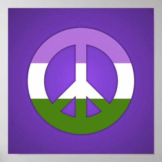 Genderqueer Pride-vlag Poster (Voorkant)