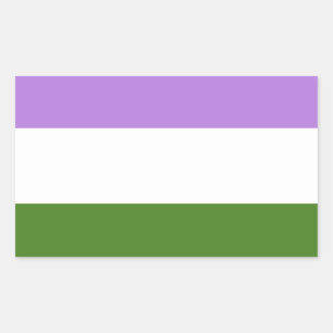 Genderqueer Pride Vlag Rechthoekige Sticker