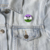 Genderqueer Pride Vlag Ronde Button 3,2 Cm (In situ)