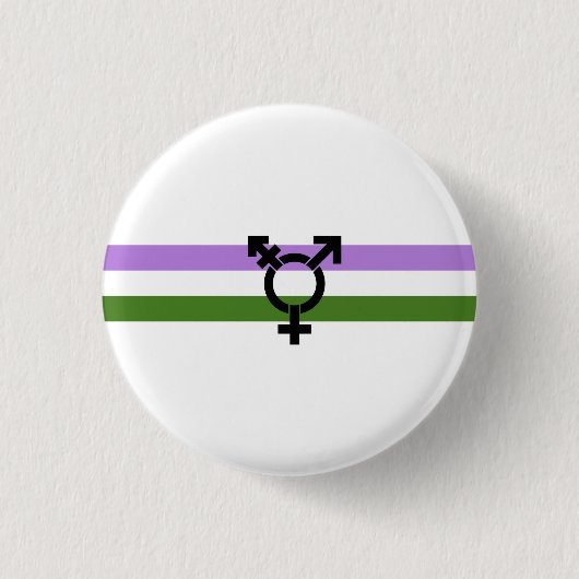 Genderqueer Pride-vlag Ronde Button 3,2 Cm (Voorkant)
