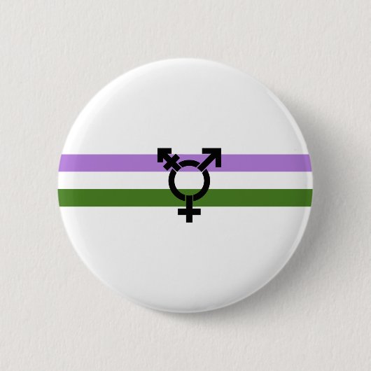 Genderqueer Pride Vlag Ronde Button 5,7 Cm (Voorkant)