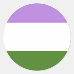Genderqueer Pride Vlag Ronde Sticker