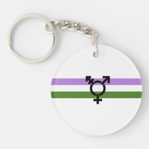 Genderqueer Pride Vlag Sleutelhanger