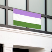 Genderqueer Pride Vlag Spandoek (Buitenkant Gebouw)