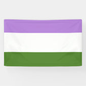 Genderqueer Pride Vlag Spandoek (Horizontaal)