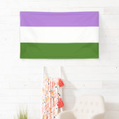Genderqueer Pride Vlag Spandoek (Insitu)
