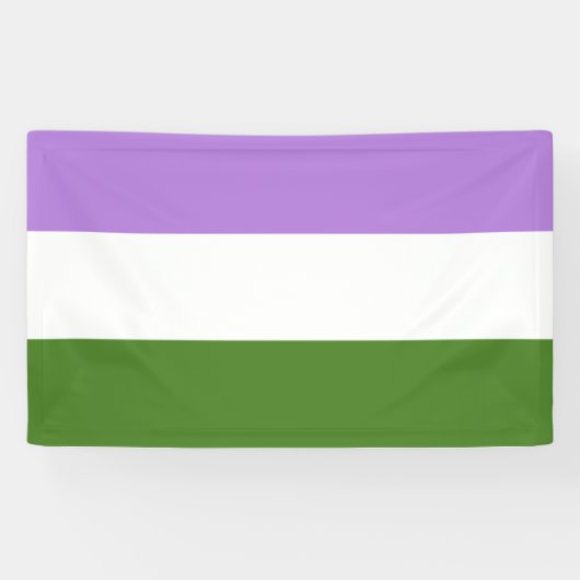 Genderqueer Pride Vlag Spandoek (Horizontaal)