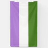 Genderqueer Pride Vlag Spandoek (Verticaal)