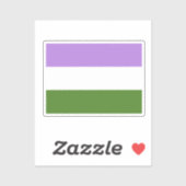 Genderqueer Pride Vlag Sticker (Vel)