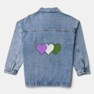 Genderqueer-prideharten Denim Jacket
