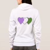 Genderqueer-prideharten Hoodie (Achterkant)