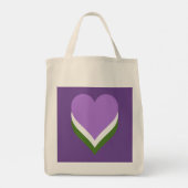 Genderqueer-prideharten Tote Bag (Achterkant)