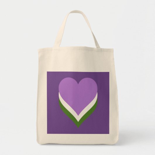 Genderqueer-prideharten Tote Bag (Voorkant)