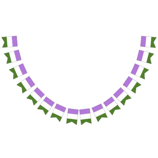 Genderqueer-pridevlag banner (Alle)