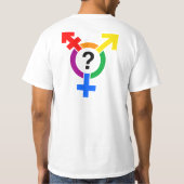 GENDERQUEER SYMBOL RAINBOW T-SHIRT (Achterkant)