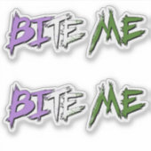 Genderqueer trots Bite Me Sticker (Voorkant)