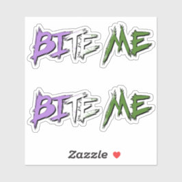 Genderqueer trots Bite Me Sticker