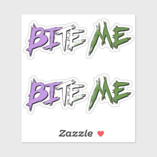 Genderqueer trots Bite Me Sticker (Vel)