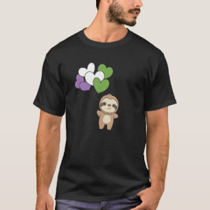 Genderqueer vlag ballon harten trots lgbtq luiaard t-shirt
