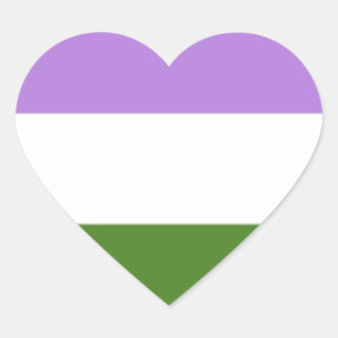 Genderqueer vlag-hartsticker hart sticker