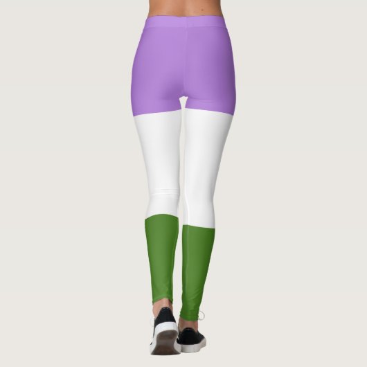 GenderQueer vlag Leggings (Achterkant)