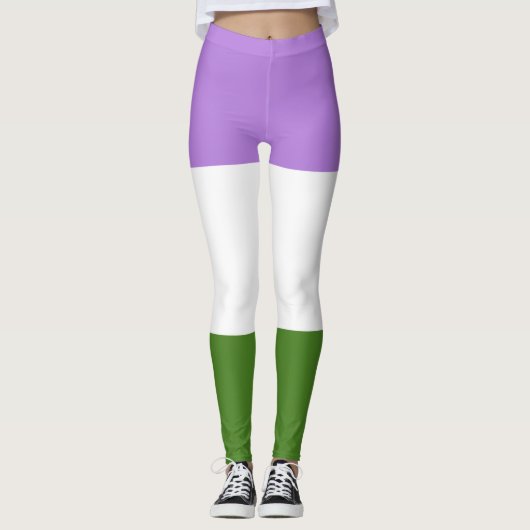 GenderQueer vlag Leggings (Voorkant)