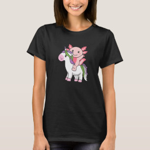 Genderqueer vlag Pride lgbtq Axolotl op unicorn mi T-shirt
