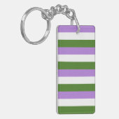 Genderqueer Vlag Sleutelhanger (Voorkant Links)