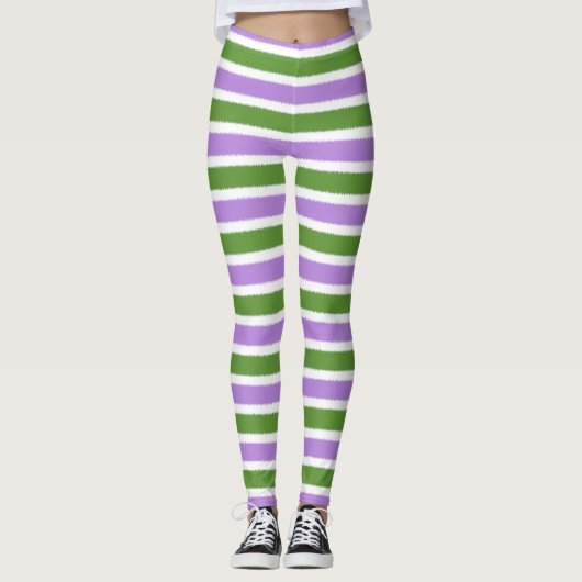 Genderqueer Vlag Smalle Streep Leggings (Voorkant)