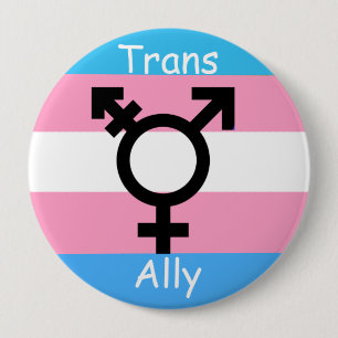 Genderrevolutie LGBTQ Transgender Awareness Ally Ronde Button 4,0 Cm