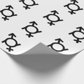 Gendervloeibaar Vrouw en mannelijk geslacht symboo Cadeaupapier (Hoek)
