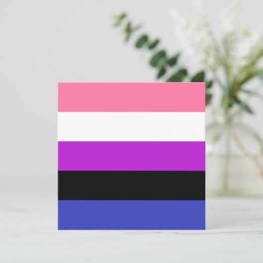 Gendervloeide Pride Flag (Staand voorkant)