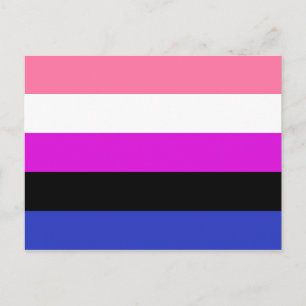 Gendervloeide Pride Flag Briefkaart