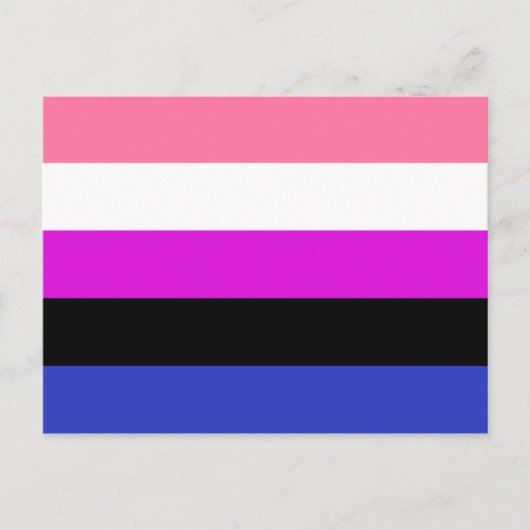 Gendervloeide Pride Flag Briefkaart (Voorkant)