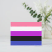 Gendervloeide Pride Flag Briefkaart (Staand voorkant)