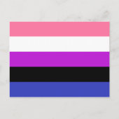 Gendervloeide Pride Flag Briefkaart (Voorkant)