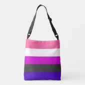 Gendervloeide Pride Flag Crossbody Tas (Achterkant)