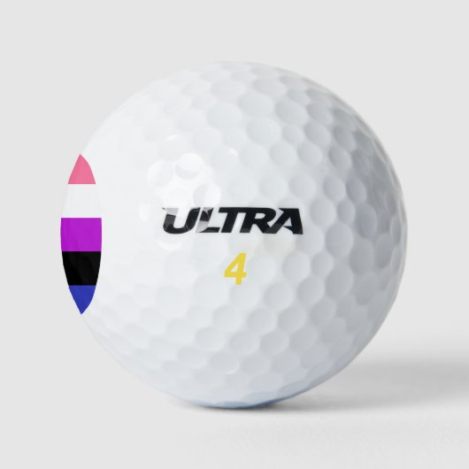 Gendervloeide Pride Flag Golfballen (Logo)