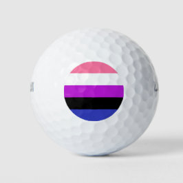 Gendervloeide Pride Flag Golfballen