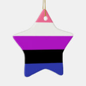 Gendervloeide Pride Flag Keramisch Ornament (Rechts)